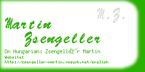 martin zsengeller business card